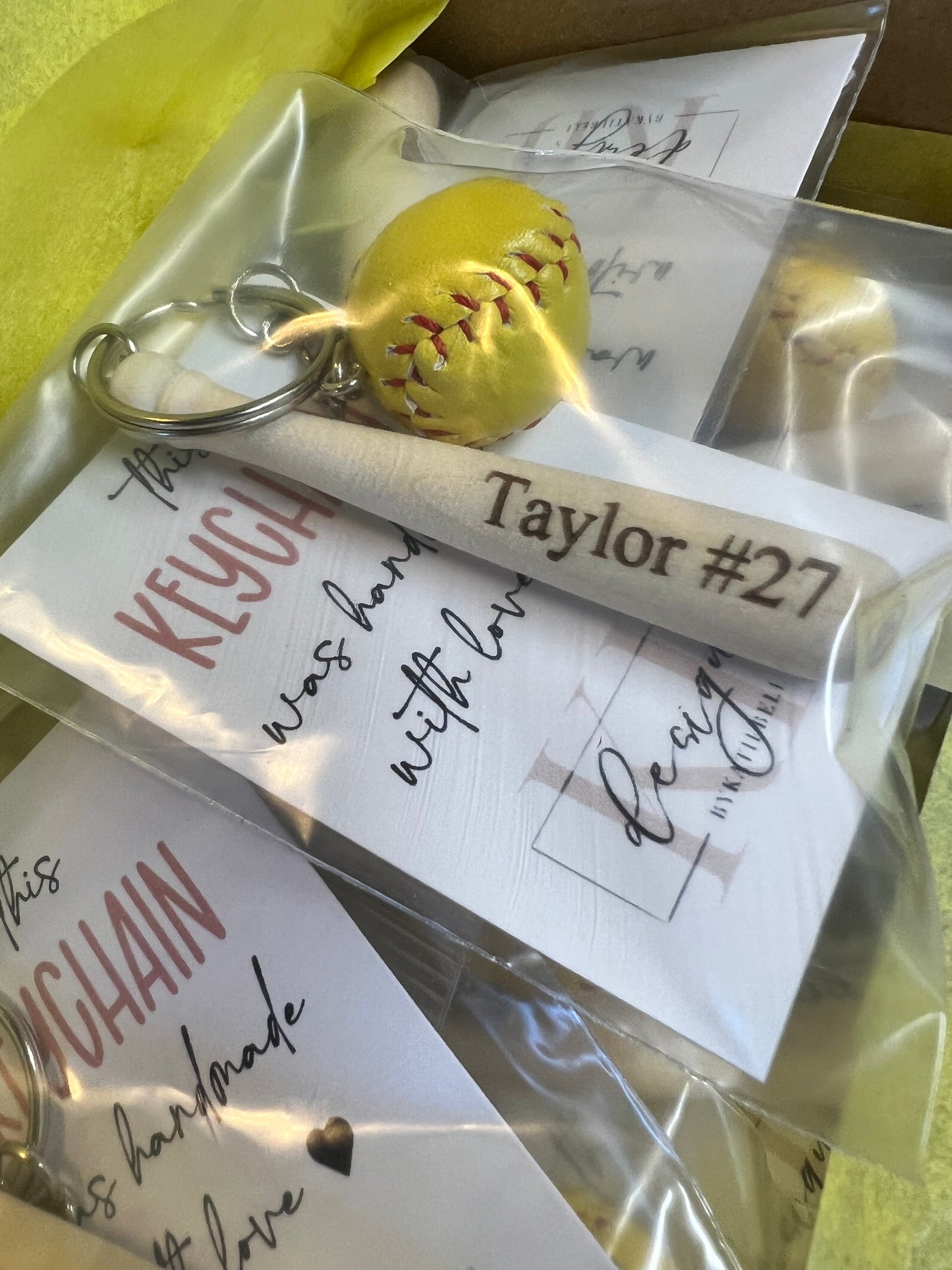 Personalized Baseball/Softball Keychain, Coach Gift, Tee Ball, Team Gift, Jersey Number Keychain, Sports Gift