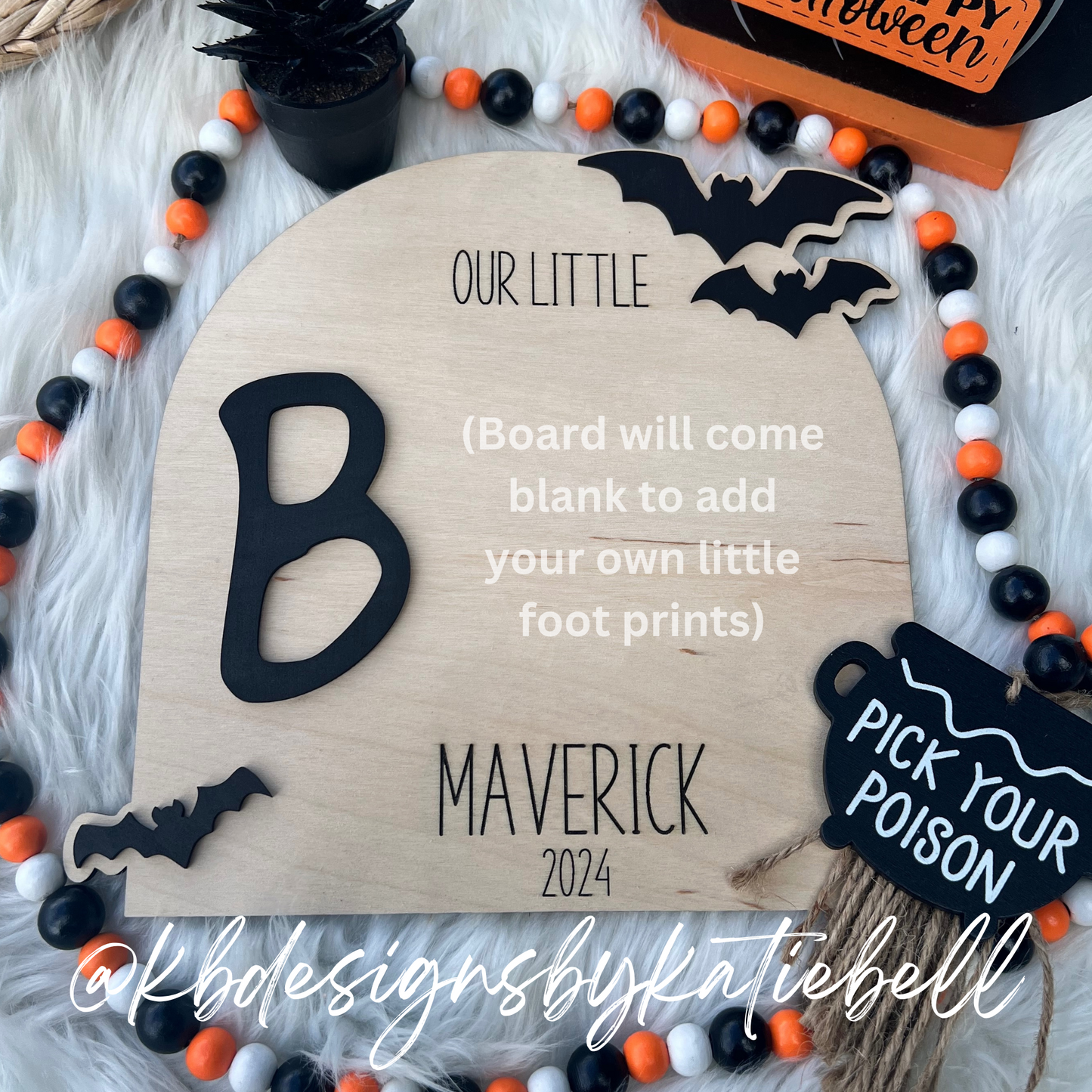 Our little boo feet print sign