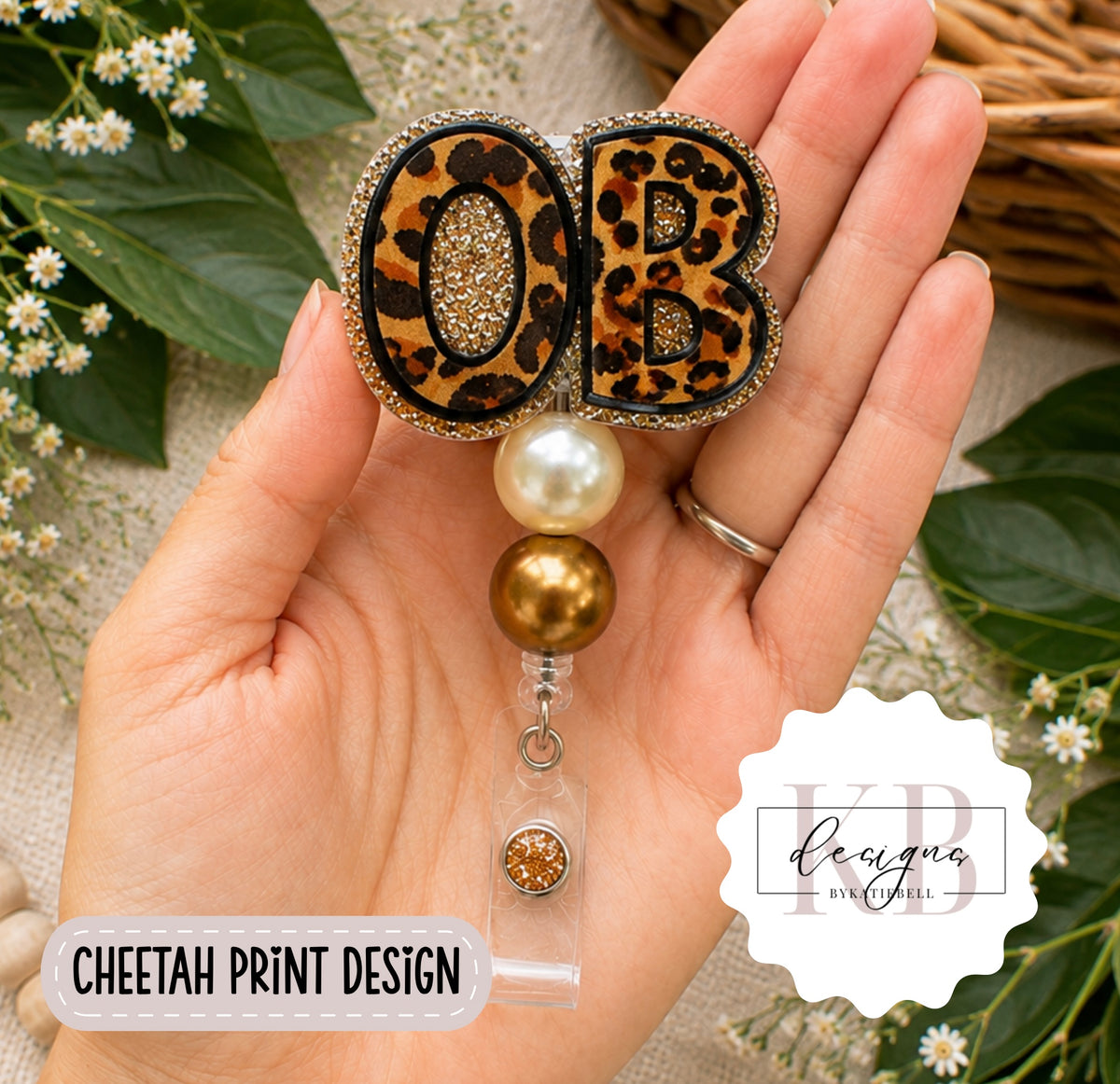 Nurse Badge Reel | RN, OB, ER,  Nurse, cna, lpn | Boho, Cow Print,  Leopard, Sunflower, Palm Trees id Holder | Cute Nurse Gift