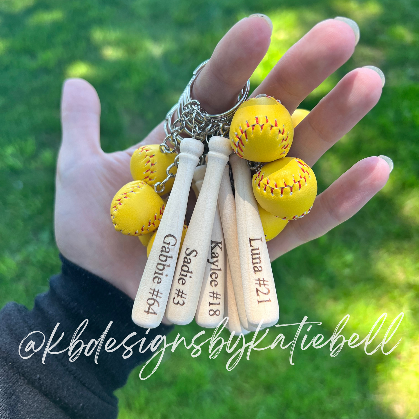 Personalized Baseball/Softball Keychain, Coach Gift, Tee Ball, Team Gift, Jersey Number Keychain, Sports Gift