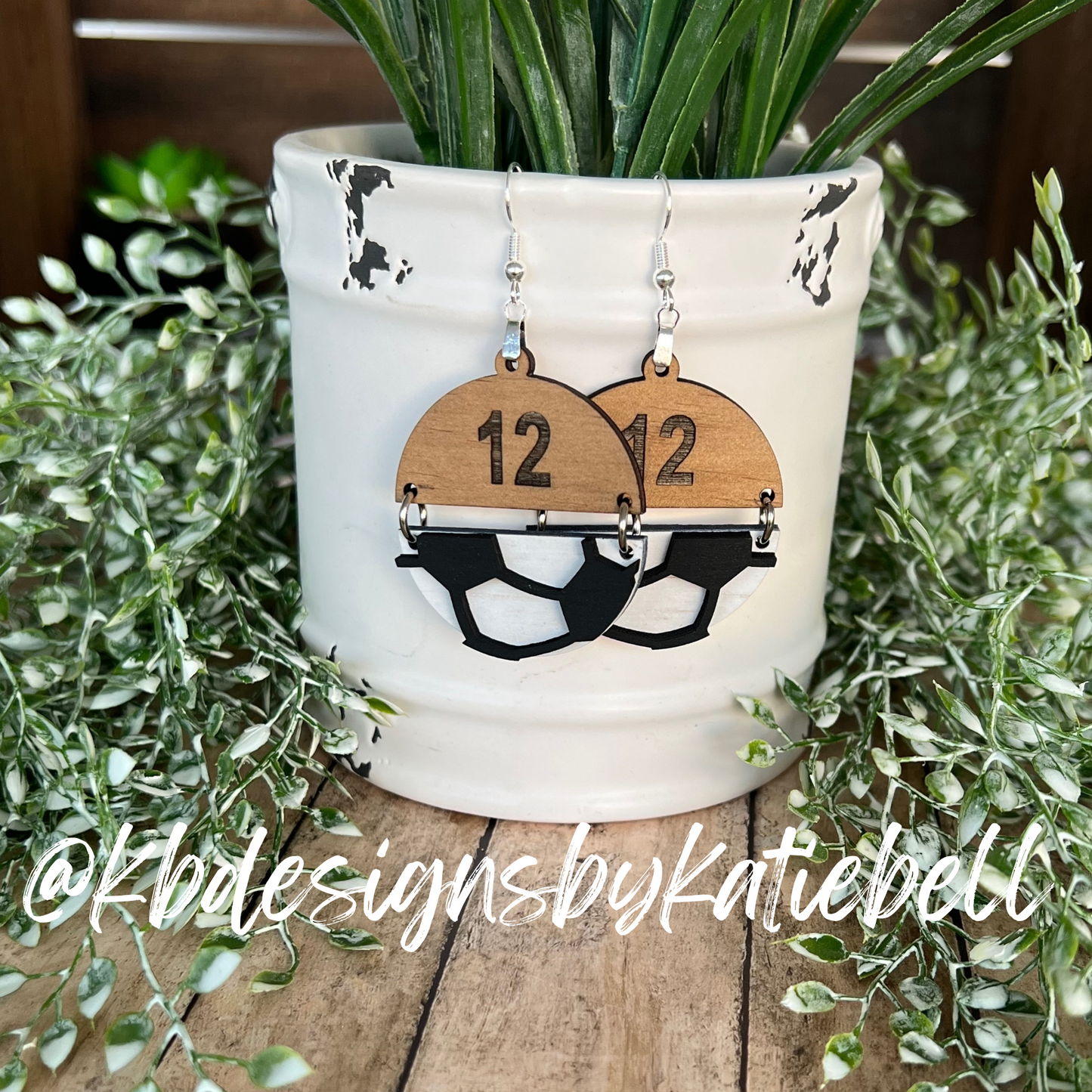 Personalized Sports Earrings, Engraved Wooden Sports Earrings, Baseball, Softball, Football, Tennis, Soccer, Volleyball, Basketball, Sports