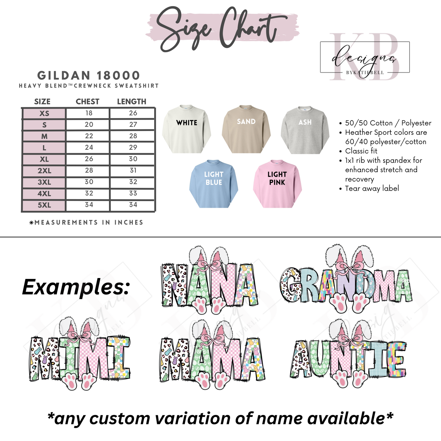 Easter Crewneck | Custom Sweatshirt | Gildan 1800 | Mama | Mimi