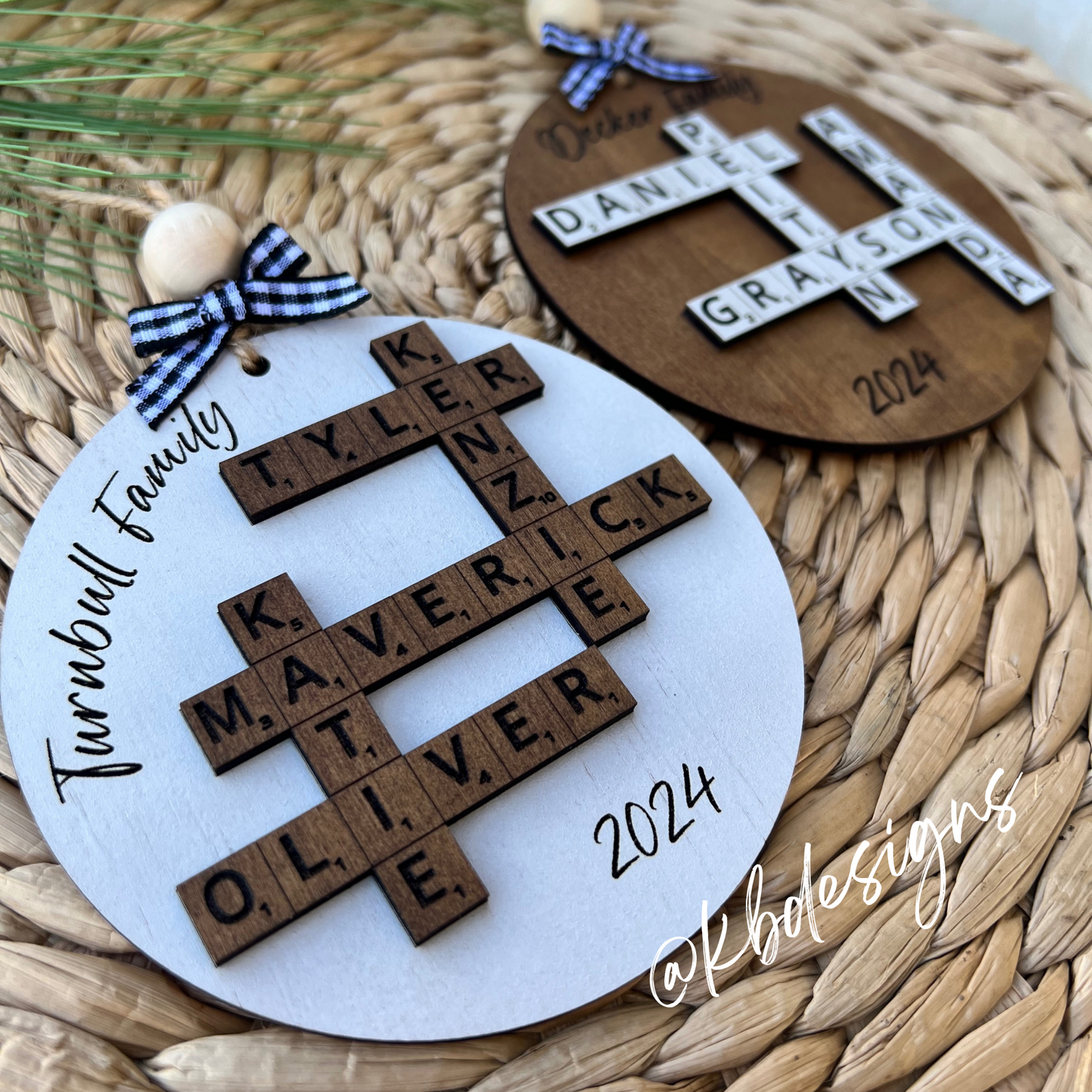 Family Crossword Ornament