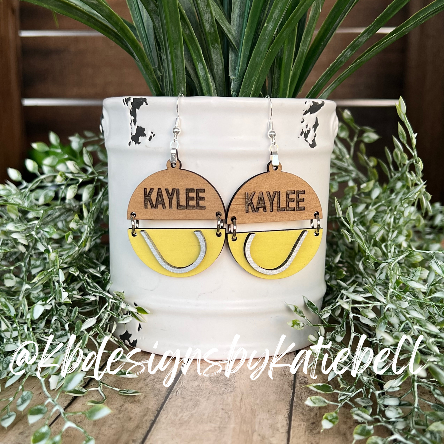 Personalized Sports Earrings, Engraved Wooden Sports Earrings, Baseball, Softball, Football, Tennis, Soccer, Volleyball, Basketball, Sports