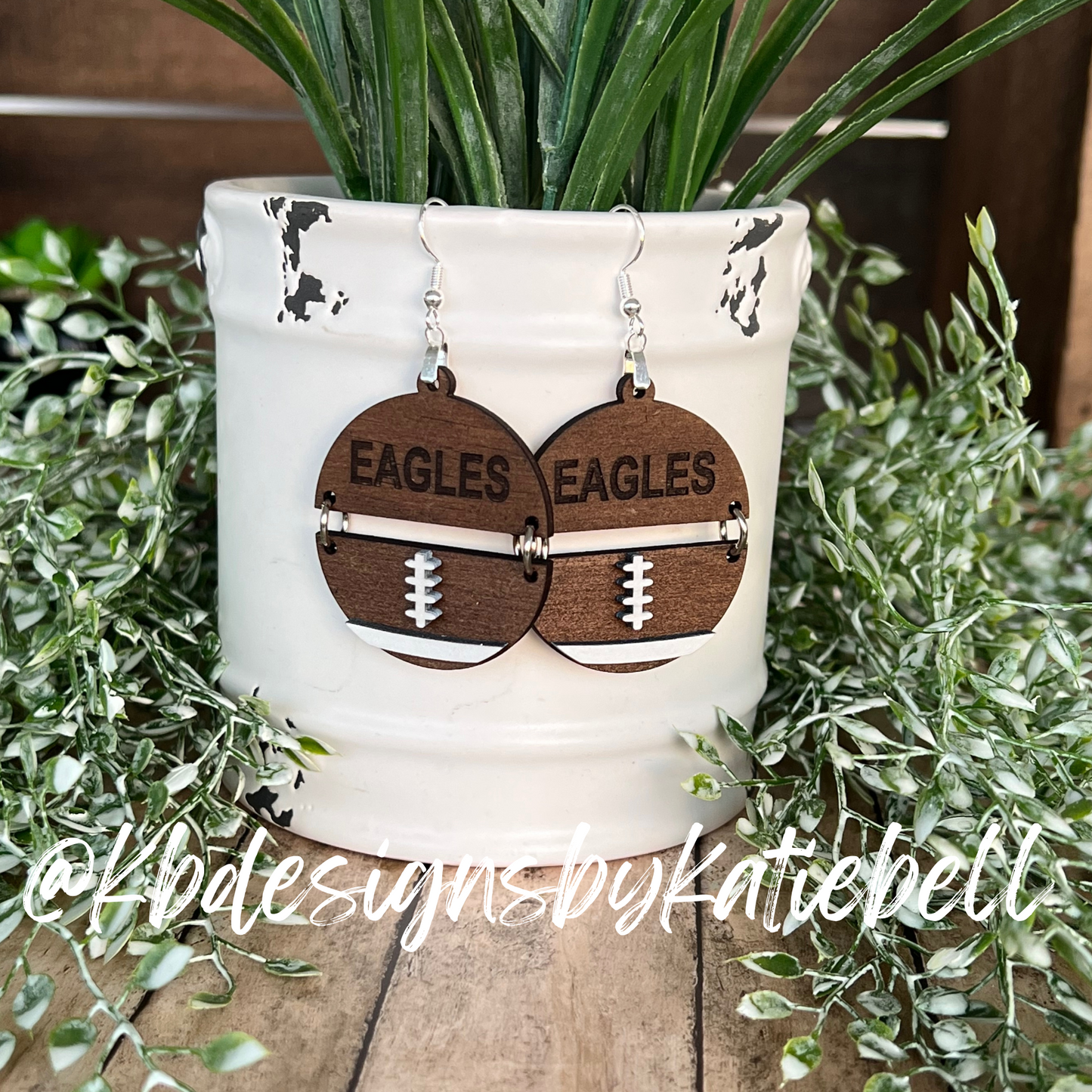 Personalized Sports Earrings, Engraved Wooden Sports Earrings, Baseball, Softball, Football, Tennis, Soccer, Volleyball, Basketball, Sports