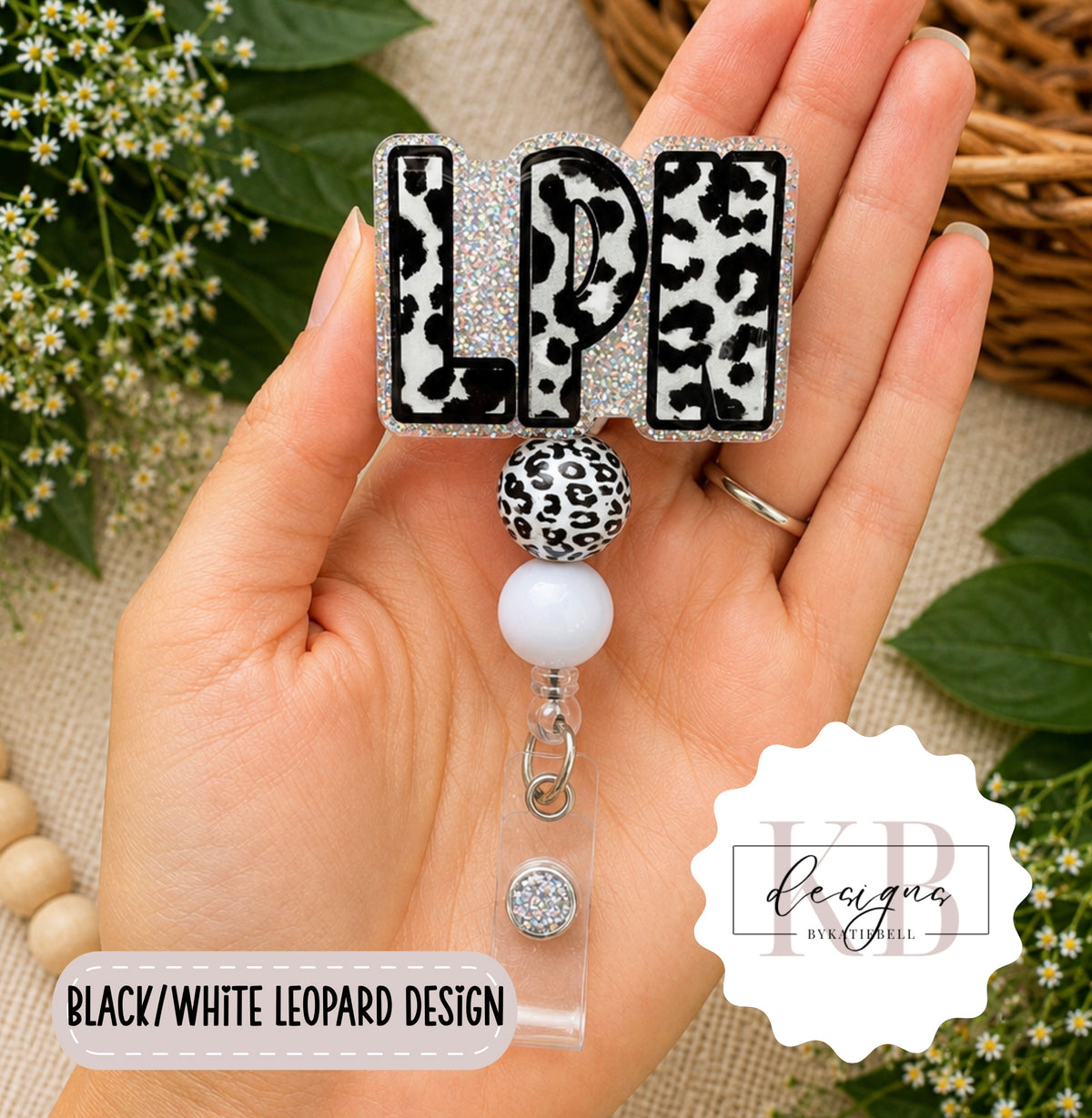Nurse Badge Reel | RN, OB, ER,  Nurse, cna, lpn | Boho, Cow Print,  Leopard, Sunflower, Palm Trees id Holder | Cute Nurse Gift