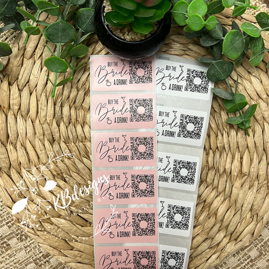 Buy the Bride a Drink QR Sticker